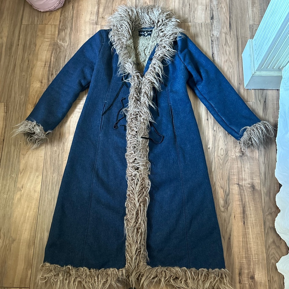 Baby Phat Denim Jacket with Faux Fur Trim